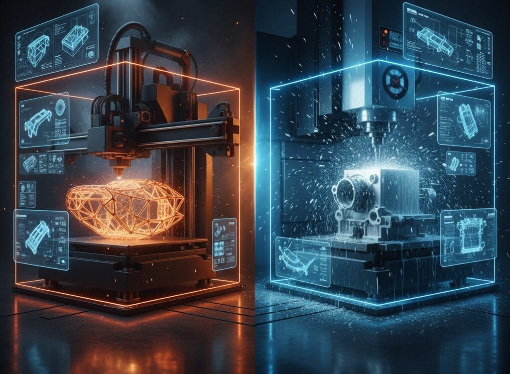 additive vs subtractive manufacturing